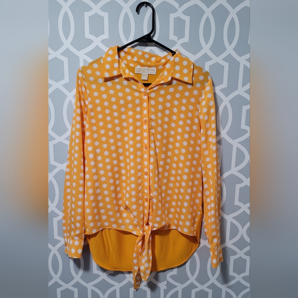 Michael Kors Yellow Blouse Sz S